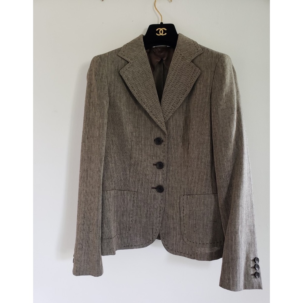 Pre-owned Max Mara linen suit (2 pcs, jacket and pants)